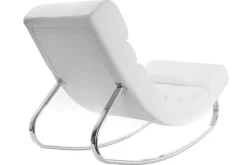 Miliboo Design-Sessel Schaukelstuhl TAYLOR Weiß* Design-sessel|Schaukelstühle