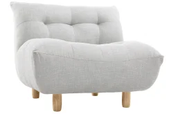 Miliboo Design-Sessel skandinavisch Grau und Eiche YUMI* Design-sessel|Sessel
