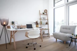 Miliboo Design-Sessel skandinavisch Grau und Eiche YUMI* Design-sessel|Sessel