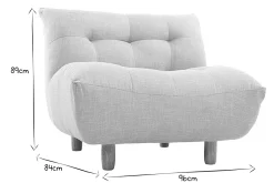 Miliboo Design-Sessel skandinavisch Grau und Eiche YUMI* Design-sessel|Sessel
