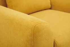 Miliboo Design-Sessel Stoff Gelb und Füße Eiche EKTOR* Design-sessel|Sessel