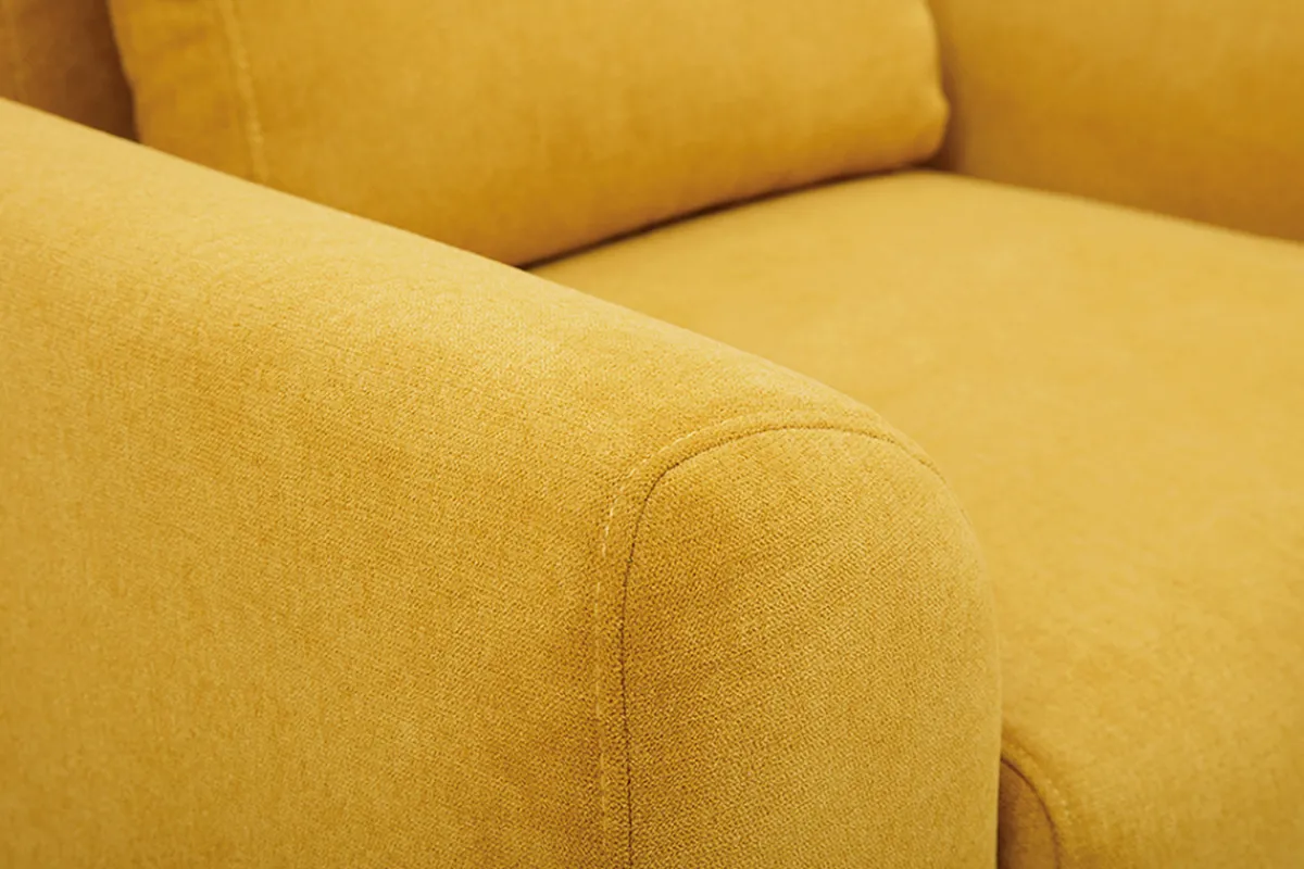 Miliboo Design-Sessel Stoff Gelb und Füße Eiche EKTOR* Design-sessel|Sessel