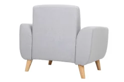 Miliboo Design-Sessel Stoff Grau Beine Eiche EKTOR* Design-sessel|Sessel
