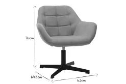 Miliboo Design-Sessel Stoff mit Samteffekt in Senfgelb und schwarzem Metall DARWIN* Design-sessel|Bürostühle