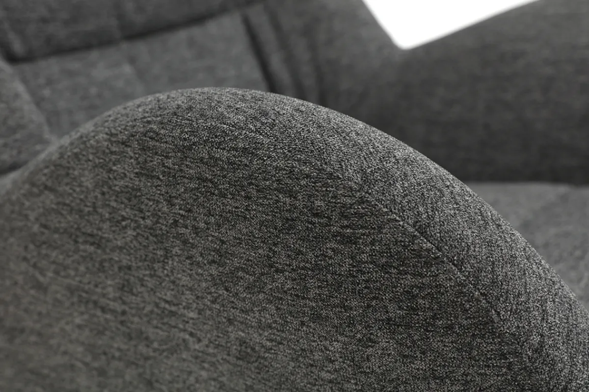Miliboo Design-Sessel und Fußstütze aus grauem Stoff ZOE* Design-sessel|Sessel