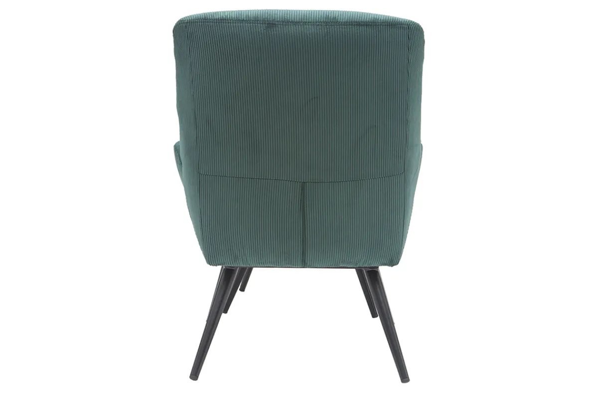 Miliboo Design-Sessel und Fußstütze aus grünem Stoff ZOE* Design-sessel|Sessel