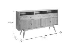 Miliboo Design-Sideboard 4 Türen Esche NORDECO* Sideboards|Kommoden