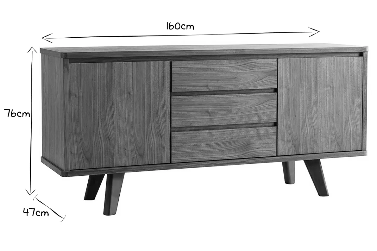 Miliboo Design-Sideboard Nussbaum FIFTIES* Sideboards