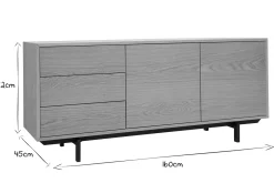 Miliboo Design-Sideboard Vintage 160 cm Nussbaum MANNY* Sideboards