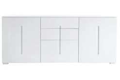 Miliboo Design-Sideboard Weiß lackiert 2 Türen 3 Schubladen TED* Sideboards