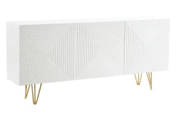 Miliboo Design-Sideboard weiß und vergoldet B160 cm OZEN* Sideboards