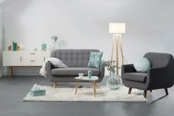 Miliboo Design-Sofa 2 Plätze Anthrazitgrau YNOK* Design-sofas