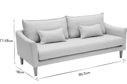 Miliboo Design-Sofa 3 Plätze beiger KATE* Design-sofas