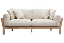 Miliboo Design-Sofa 3 Plätze Cremeweiß Holzbeine KYO* Design-sofas