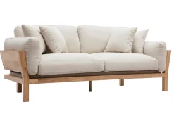 Miliboo Design-Sofa 3 Plätze Cremeweiß Holzbeine KYO* Design-sofas