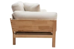 Miliboo Design-Sofa 3 Plätze Cremeweiß Holzbeine KYO* Design-sofas