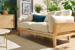 Miliboo Design-Sofa 3 Plätze Cremeweiß Holzbeine KYO* Design-sofas