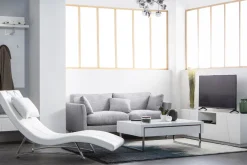 Miliboo Design-Sofa 3 Plätze Hellgrau VOLUPT* Design-sofas