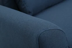 Miliboo Design-Sofa 3 Plätze Stoff Blau Beine Nussbaum EKTOR* Design-sofas