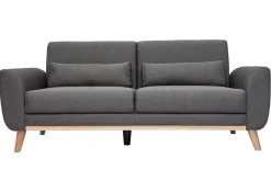 Miliboo Design-Sofa 3 Plätze Stoff dunkelgrauer EKTOR* Design-sofas