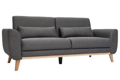 Miliboo Design-Sofa 3 Plätze Stoff dunkelgrauer EKTOR* Design-sofas