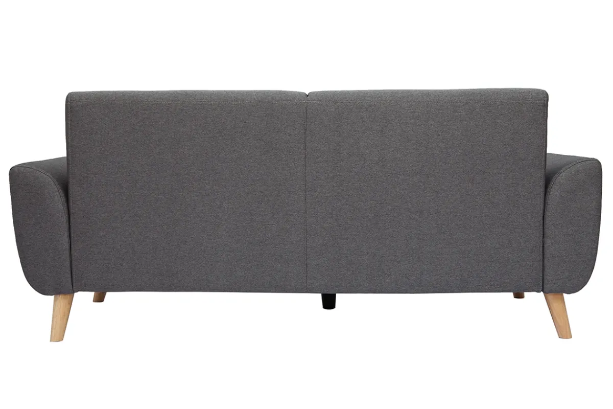 Miliboo Design-Sofa 3 Plätze Stoff dunkelgrauer EKTOR* Design-sofas