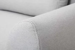 Miliboo Design-Sofa 3 Plätze Stoff Hellgrau Eichenbeine EKTOR* Design-sofas