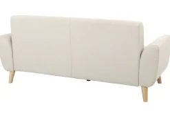 Miliboo Design-Sofa 3 Plätze Stoff naturfarben Eichenbeine EKTOR* Design-sofas