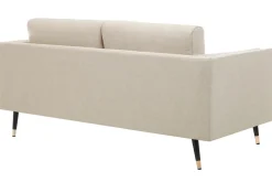 Miliboo Design-Sofa aus cappuccino-beige-meliertem Stoff 2-Sitzer STING* Design-sofas