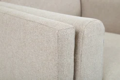 Miliboo Design-Sofa aus cappuccino-beige-meliertem Stoff 2-Sitzer STING* Design-sofas