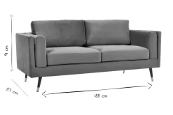 Miliboo Design-Sofa aus cappuccino-beige-meliertem Stoff 2-Sitzer STING* Design-sofas