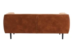 Miliboo Design-Sofa aus Leder in Antikoptik Cognacbraun 2/3-Sitzer MORRIS* Ledersofas