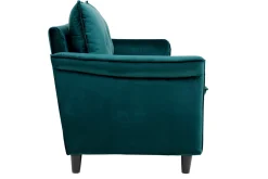 Miliboo Design-Sofa aus Samt Petrolblau 3 Plätze CLIFF* Design-sofas