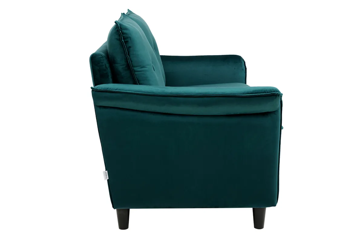 Miliboo Design-Sofa aus Samt Petrolblau 2 Plätze CLIFF* Design-sofas