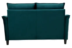 Miliboo Design-Sofa aus Samt Petrolblau 2 Plätze CLIFF* Design-sofas