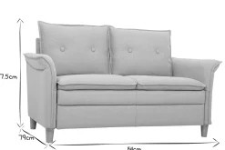 Miliboo Design-Sofa aus Samt Petrolblau 2 Plätze CLIFF* Design-sofas