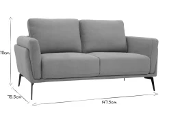 Miliboo Design-Sofa im senfgelbem Samtdesign mit schwarzem Metallfuß 2-Sitzer MOSCO* Design-sofas