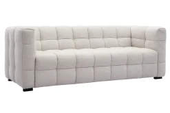 Miliboo Design-Sofa mit beigem Stoff im Samtdesign 3-Sitzer CORTO* Design-sofas