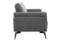 Miliboo Design-Sofa mit grauem Stoff im Samtdesign 2-Sitzer MOSCO* Design-sofas