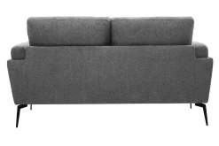 Miliboo Design-Sofa mit grauem Stoff im Samtdesign 2-Sitzer MOSCO* Design-sofas