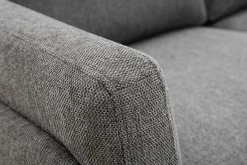 Miliboo Design-Sofa mit grauem Stoff im Samtdesign 2-Sitzer MOSCO* Design-sofas