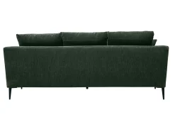 Miliboo Design-Sofa mit khakifarbenem Stoff im Samtdesign und schwarzem Metall 3-Sitzer JERRY* Design-sofas