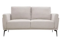 Miliboo Design-Sofa mit Stoff im Samtdesign Beige 2-Sitzer MOSCO* Design-sofas