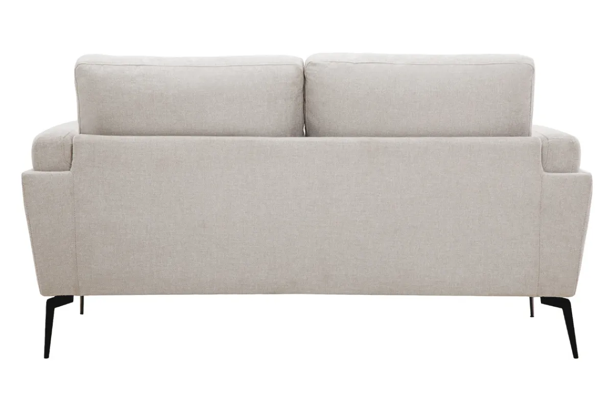 Miliboo Design-Sofa mit Stoff im Samtdesign Beige 2-Sitzer MOSCO* Design-sofas