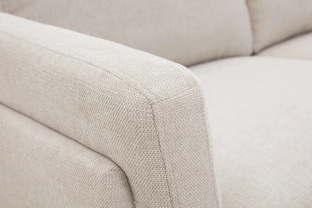 Miliboo Design-Sofa mit Stoff im Samtdesign Beige 2-Sitzer MOSCO* Design-sofas