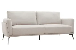 Miliboo Design-Sofa mit Stoff im Samtdesign Beige 3-Sitzer MOSCO* Design-sofas