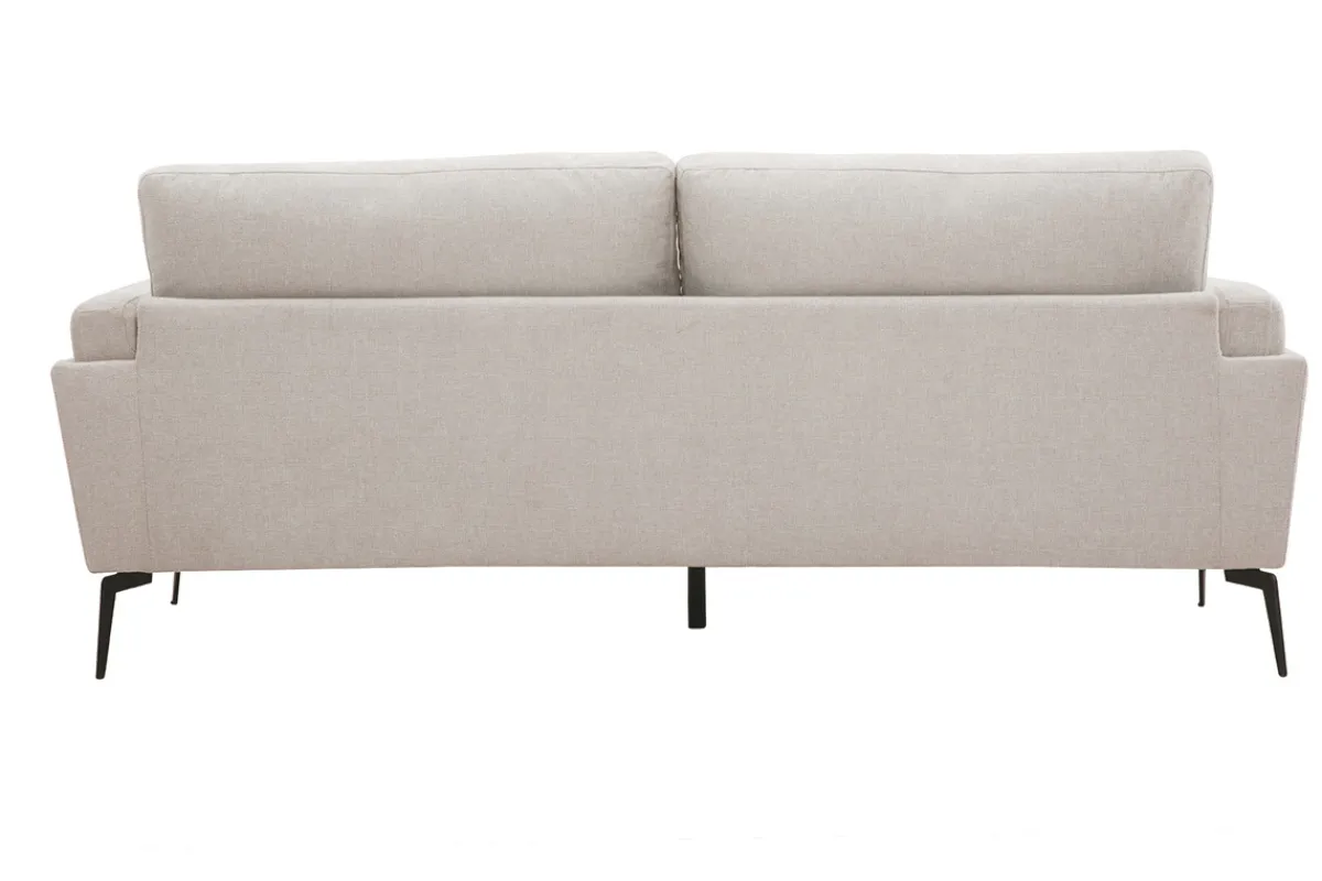 Miliboo Design-Sofa mit Stoff im Samtdesign Beige 3-Sitzer MOSCO* Design-sofas