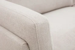 Miliboo Design-Sofa mit Stoff im Samtdesign Beige 3-Sitzer MOSCO* Design-sofas