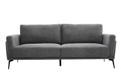 Miliboo Design-Sofa mit Stoff im Samtdesign Grau 3-Sitzer MOSCO* Design-sofas