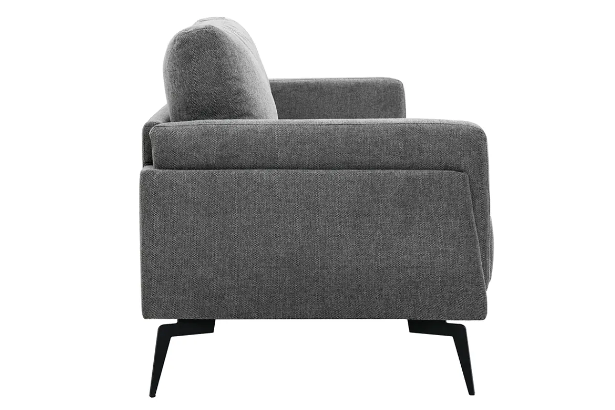 Miliboo Design-Sofa mit Stoff im Samtdesign Grau 3-Sitzer MOSCO* Design-sofas